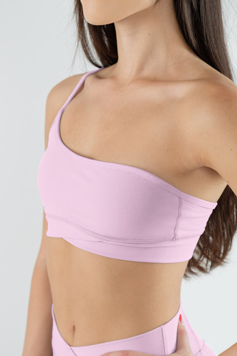 Pink Dahlia One Shoulder Bra