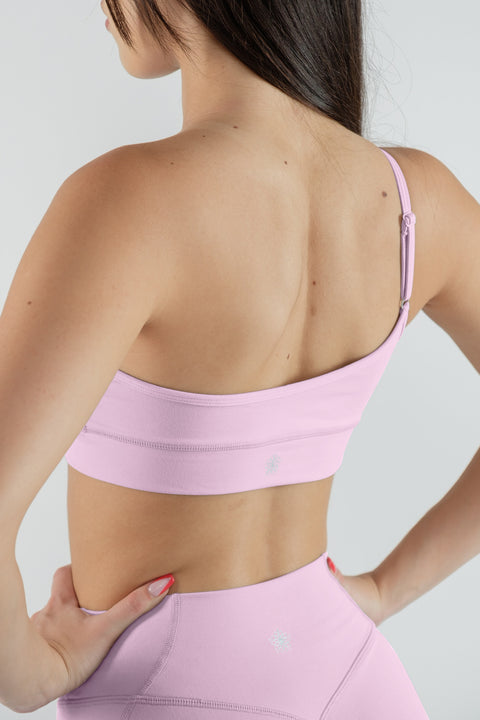Pink Dahlia One Shoulder Bra