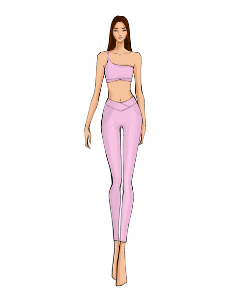Pink Dahlia One Shoulder Bra