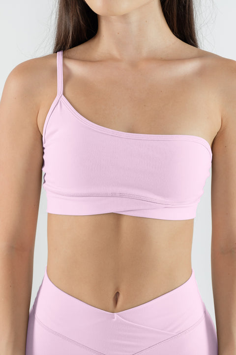 Pink Dahlia One Shoulder Bra