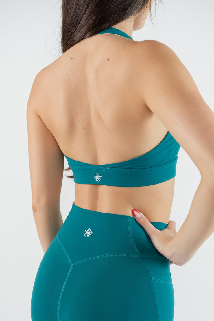 Halter Bra - Bloom Lagoon
