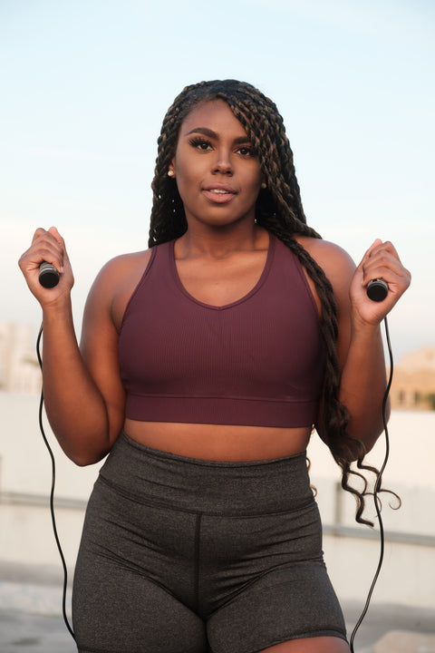 Ribbed Sports Bra - On the Nice List