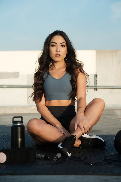 Ribbed Sports Bra - Once in a Blue Moon
