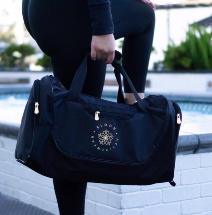 weekend bags for women weekend bags overnight bags overnight bag duffle bag womens duffel bags carry on luggage size gym bag luxury bag gold zipper bag cute workout outfits bloom activewear sports bag cute gym bags