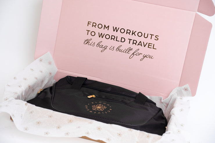weekend bags for women weekend bags overnight bags overnight bag duffle bag womens duffel bags carry on luggage size gym bag luxury bag gold zipper bag cute workout outfits bloom activewear