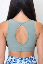 Ribbed Sports Bra - Sage Wisdom