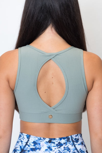 Blue Bloom Padded Sports Bra – Bunny Hill Activewear