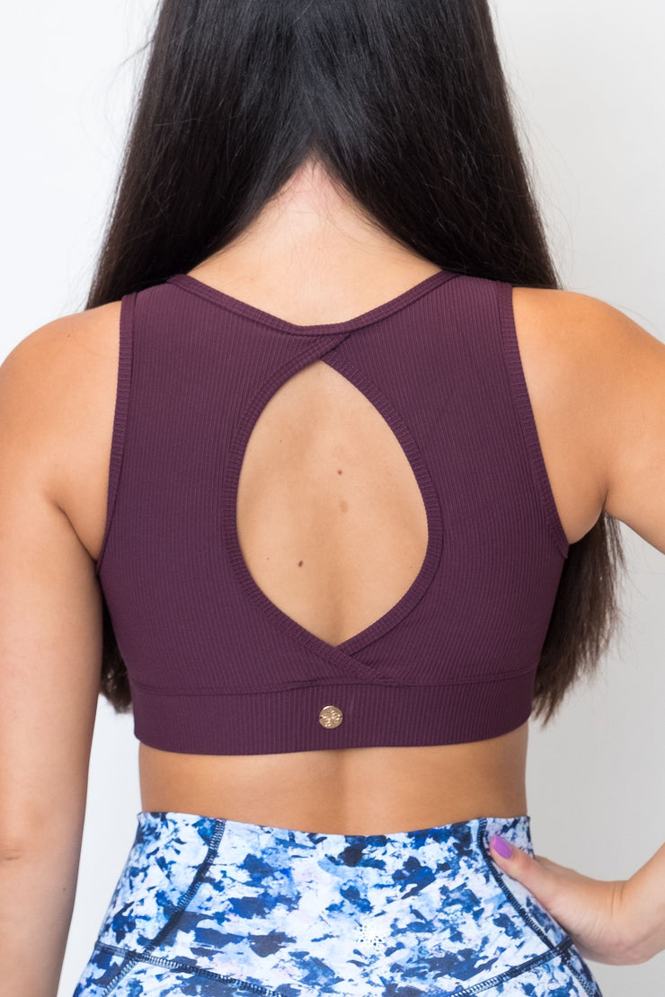 Ribbed Sports Bra - On the Nice List – BLOOM ACTIVEWEAR